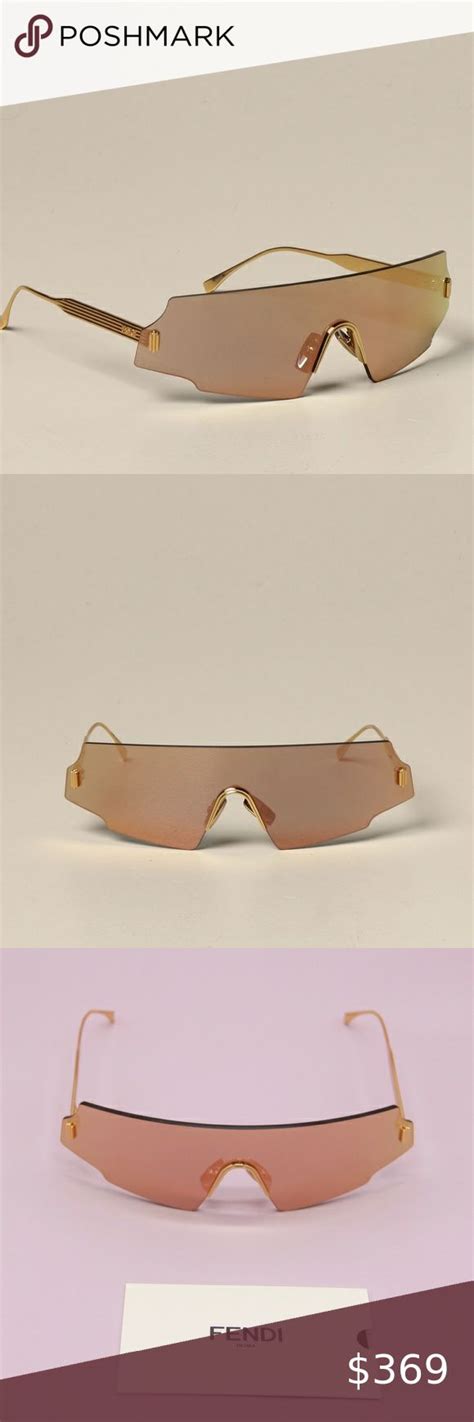 NEW FENDI SUNGLASSES FENDI FF0440/S GOLD SHIELD 